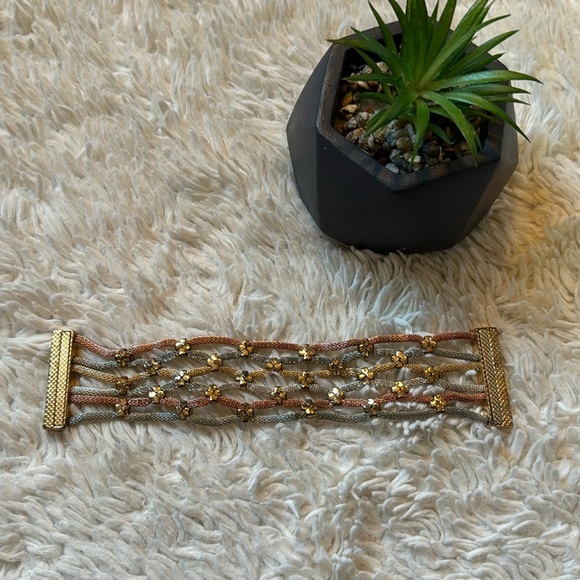 🤗MESH TWISTED BRACELET 4 TONES GOLD COPPER SILVER PEWTER MAGNETIC… - Picture 6 of 16